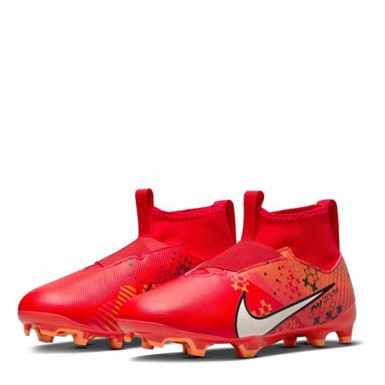 Nike Детски Футболни Бутонки Mercurial Superfly 9 Academy Firm Ground Football Boots Juniors Crimson/Ivory Футболни стоножки