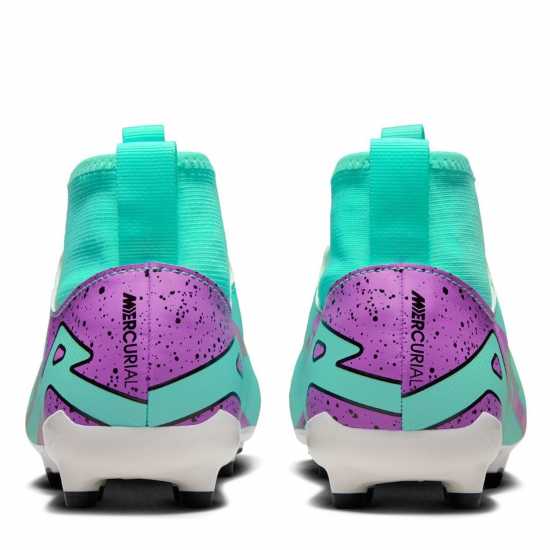 Nike Детски Футболни Бутонки Mercurial Superfly 9 Academy Firm Ground Football Boots Juniors Blue/Pink/White Детски футболни бутонки