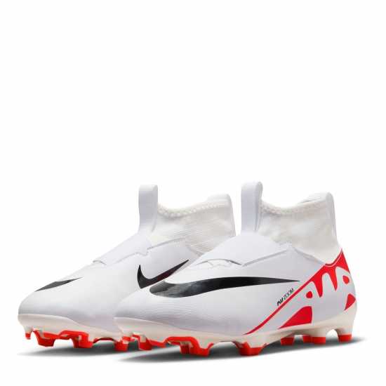 Nike Детски Футболни Бутонки Mercurial Superfly 9 Academy Firm Ground Football Boots Juniors Crimson/White Детски футболни бутонки