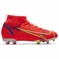 Nike Mercurial Superfly Academy Df Junior Fg Football Boots Crimson/Green Детски футболни бутонки