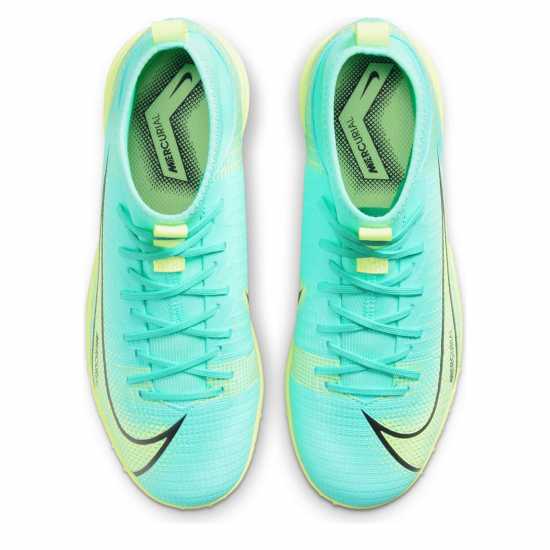 Nike Mercurial Superfly 9 Academy Juniors Turf Football Boots Blue/White Футболни стоножки