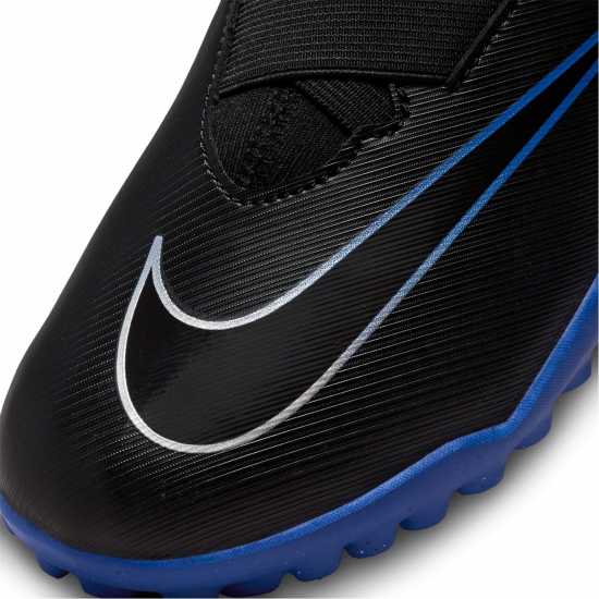 Nike Mercurial Superfly 9 Academy Juniors Turf Football Boots Black/Chrome - Футболни стоножки