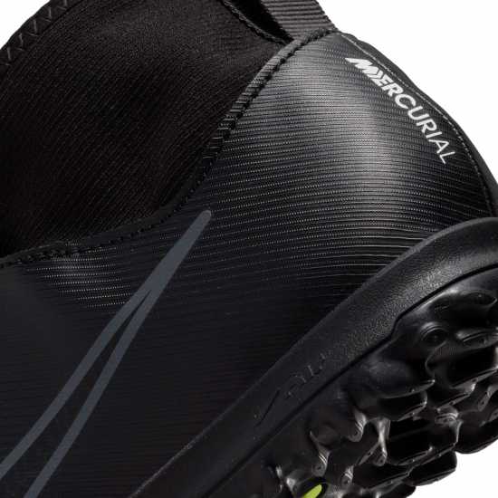 Nike Mercurial Superfly 9 Academy Juniors Turf Football Boots Blk/Grey/White Футболни стоножки