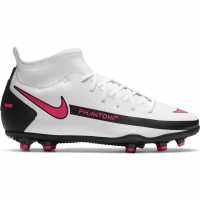 Nike Phantom Gt Club Df Junior Fg Football Boots White/PinkBlast Детски футболни бутонки