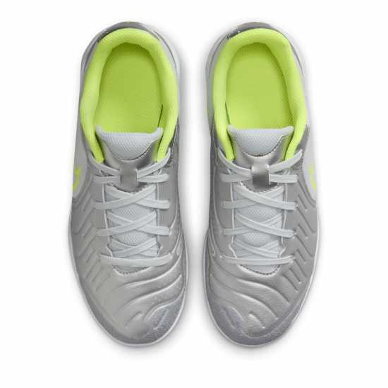 Детски футболни бутонки Nike Tiempo Legend 10 Academy Juniors Indoor Football Boots Сребро/Волт Nike Tiempo Legend 10 Academy Juniors Indoor Football Boots Сребро/Волт Детски футболни бутонки