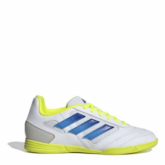 Adidas Super Sala Juniors Indoor Football Boots White/Blue/Yllw Детски футболни бутонки