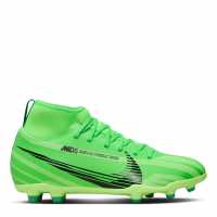Nike Детски Футболни Бутонки Mercurial Superfly 9 Club Firm Ground Football Boots Juniors Green/Black Детски футболни бутонки