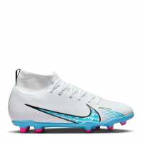 Nike Mercurial Superfly Club Df Junior Fg Football Boots White/Blue/Pink Футболни стоножки