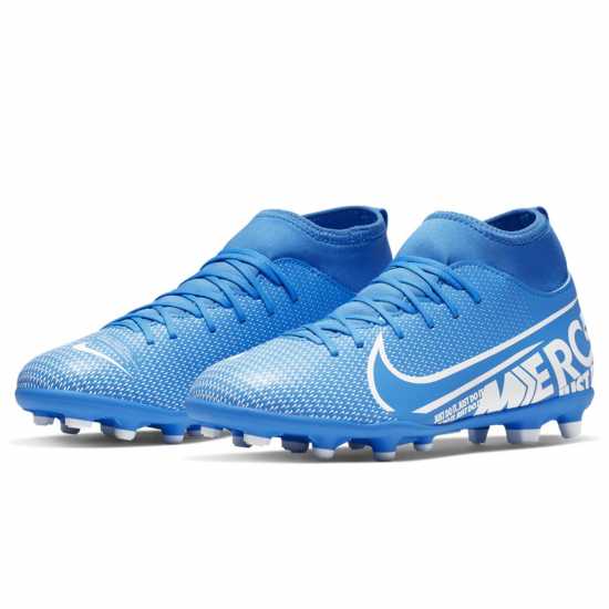 Nike Mercurial Superfly Club Df Junior Fg Football Boots BlueHero/White Футболни стоножки