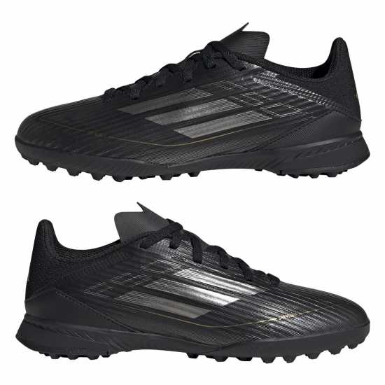 Adidas F50 League Juniors Astro Turf Football Boots Черно/сребро Детски футболни бутонки