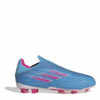 Adidas X + Junior Fg Football Boots Blue/Pink Детски футболни бутонки