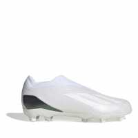 Adidas X + Junior Fg Football Boots White/White Детски футболни бутонки