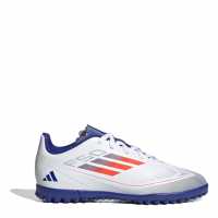 Adidas F50 Club Junior Astro Turf Football Boots Бяло/Червено/Синьо Детски футболни бутонки