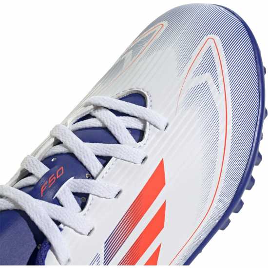 Adidas F50 Club Junior Astro Turf Football Boots Бяло/Червено/Синьо Детски футболни бутонки
