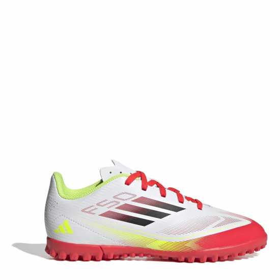 Adidas F50 Club Junior Astro Turf Football Boots Бяло/Червено 