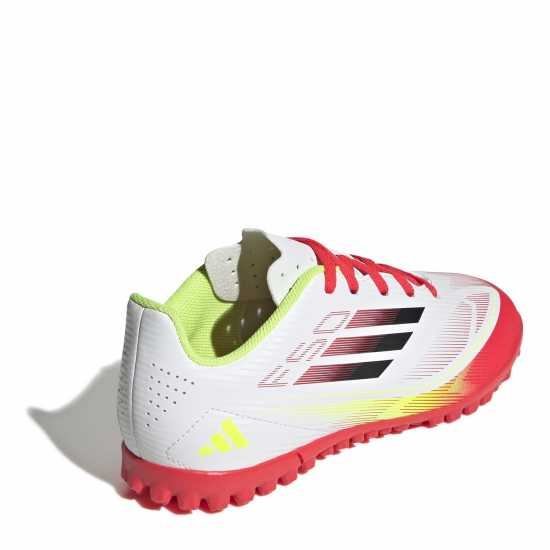 Adidas F50 Club Junior Astro Turf Football Boots Бяло/Червено 