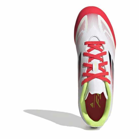 Adidas F50 Club Junior Astro Turf Football Boots Бяло/Червено 