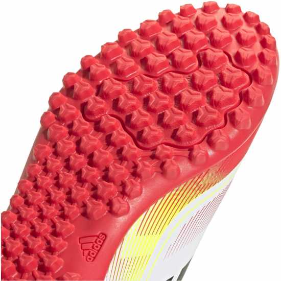 Adidas F50 Club Junior Astro Turf Football Boots Бяло/Червено 