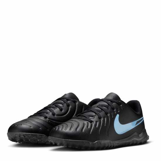 Nike Tiempo Legend 10 Club Juniors Astro Turf Football Boots Black/Black Детски футболни бутонки