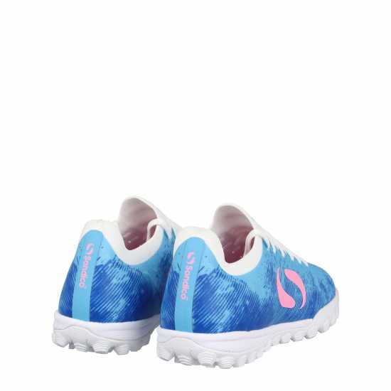 Sondico Детски Маратонки Изкуствен Терен Blaze Junior Astro Turf Trainers Синьо / Розово / Бяло Детски футболни бутонки