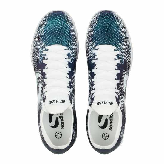 Sondico Детски Маратонки Изкуствен Терен Blaze Junior Astro Turf Trainers Търкоаз Детски футболни бутонки