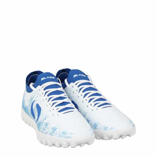 Sondico Детски Маратонки Изкуствен Терен Blaze Junior Astro Turf Trainers White/Blue Детски футболни бутонки