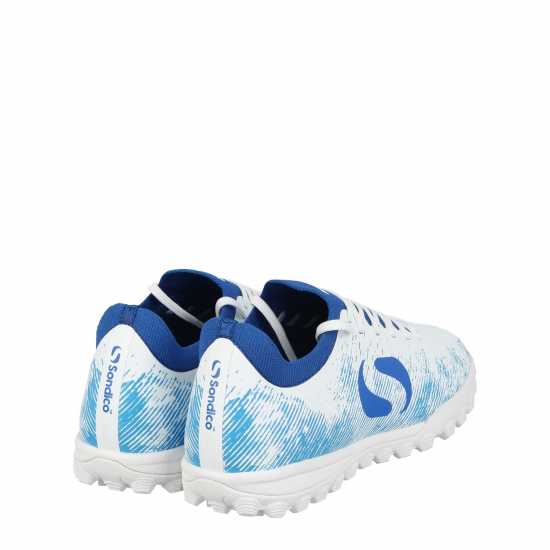 Sondico Детски Маратонки Изкуствен Терен Blaze Junior Astro Turf Trainers White/Blue Детски футболни бутонки