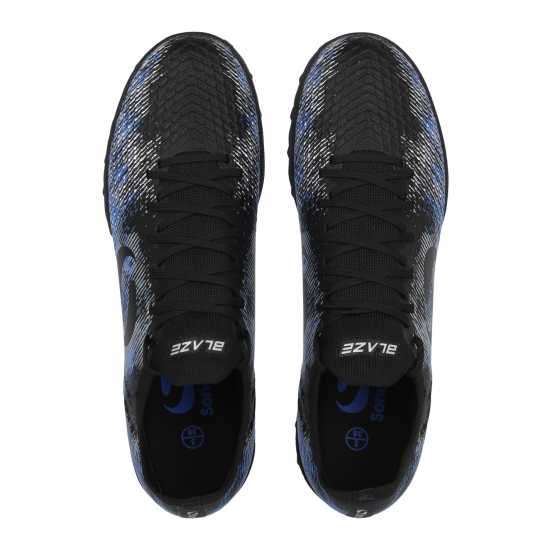 Sondico Детски Маратонки Изкуствен Терен Blaze Junior Astro Turf Trainers Черно/Синьо Детски футболни бутонки