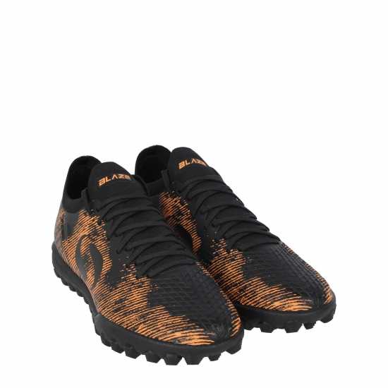 Sondico Детски Маратонки Изкуствен Терен Blaze Junior Astro Turf Trainers Черно/Оранжево Детски футболни бутонки