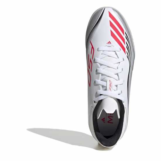 Adidas F50 League Juniors Astro Turf Football Boots Бяло/Червено Детски футболни бутонки