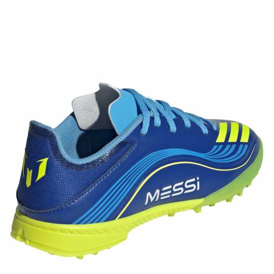 Adidas F50 League Juniors Astro Turf Football Boots Blue/Yellow 