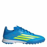 Adidas F50 League Juniors Astro Turf Football Boots Blue/Yellow 