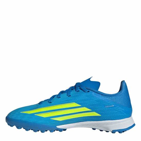 Adidas F50 League Juniors Astro Turf Football Boots Blue/Yellow 