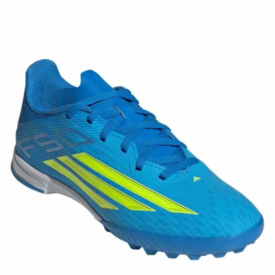 Adidas F50 League Juniors Astro Turf Football Boots Blue/Yellow 