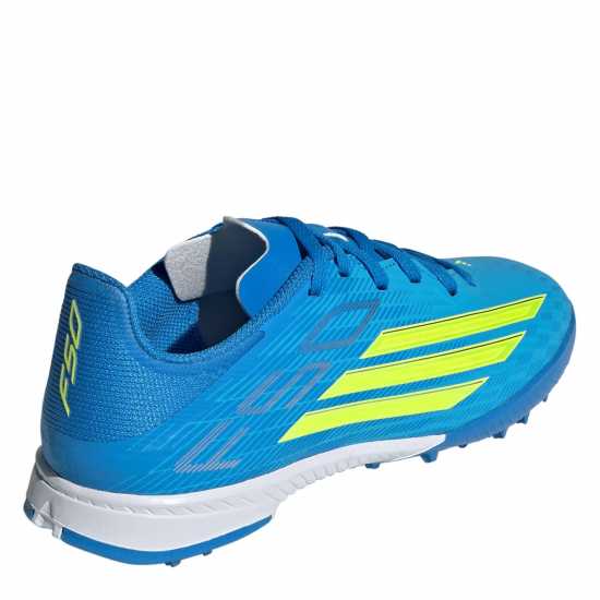 Adidas F50 League Juniors Astro Turf Football Boots Blue/Yellow 
