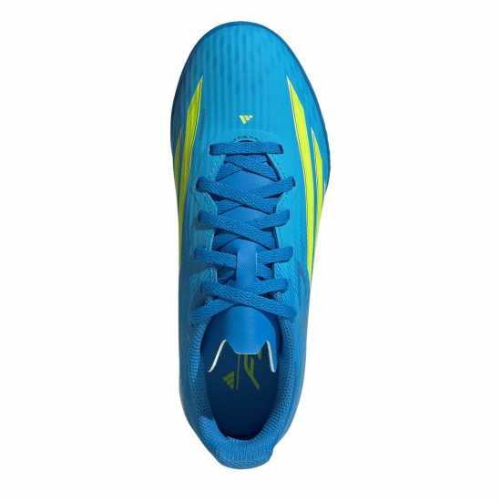 Adidas F50 League Juniors Astro Turf Football Boots Blue/Yellow 