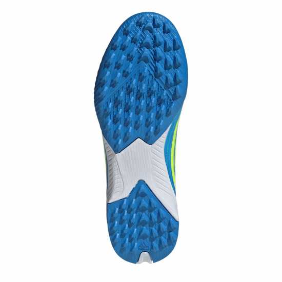 Adidas F50 League Juniors Astro Turf Football Boots Blue/Yellow 