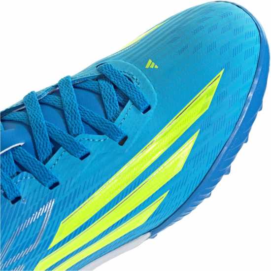 Adidas F50 League Juniors Astro Turf Football Boots Blue/Yellow 