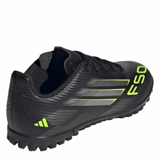 Adidas F50 Club Juniors Astro Turf Football Boots Black/Lemon Детски футболни бутонки
