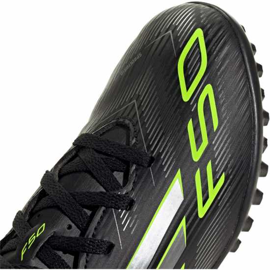 Adidas F50 Club Juniors Astro Turf Football Boots Black/Lemon Детски футболни бутонки