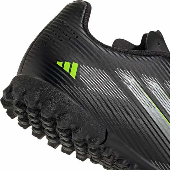 Adidas F50 Club Juniors Astro Turf Football Boots Black/Lemon Детски футболни бутонки