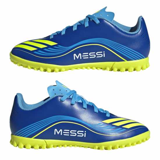 Adidas F50 Club Juniors Astro Turf Football Boots Синьо/Жълто 