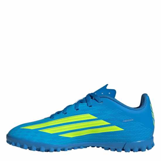 Adidas F50 Club Juniors Astro Turf Football Boots Blue/Yellow 