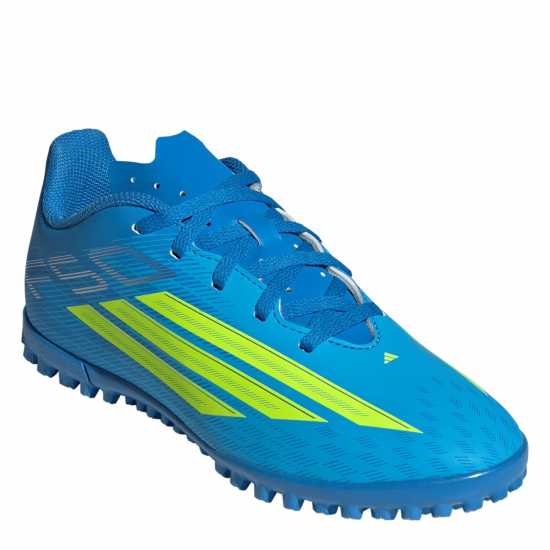 Adidas F50 Club Juniors Astro Turf Football Boots Blue/Yellow 
