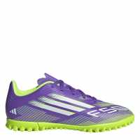 Adidas F50 Club Juniors Astro Turf Football Boots Purple/White Детски футболни бутонки