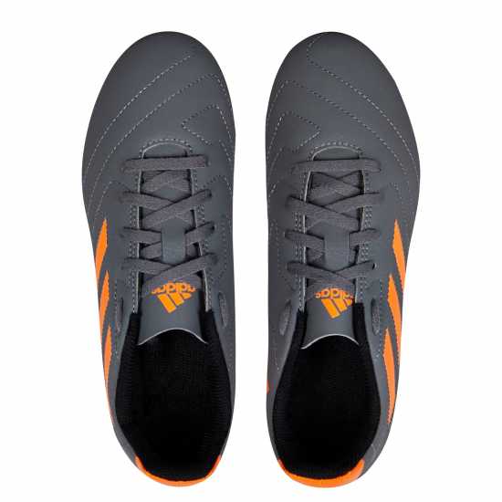 Adidas Детски Футболни Бутонки Goletto Firm Ground Football Boots Juniors Grey/Orange Футболни стоножки