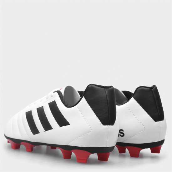 Adidas Детски Футболни Бутонки Goletto Firm Ground Football Boots Juniors White/Solar Red Футболни стоножки