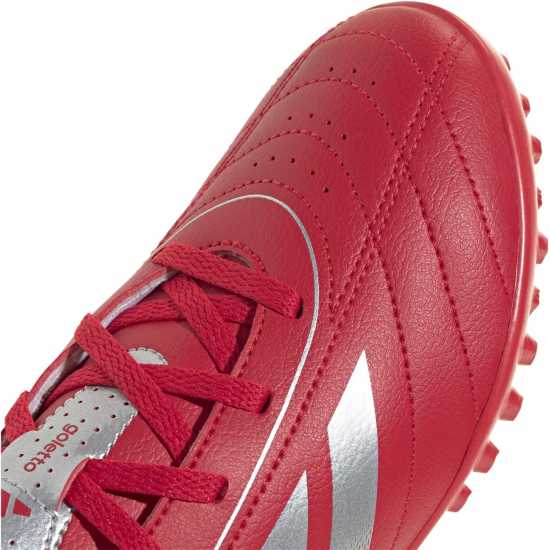Adidas Goletto Juniors Astro Turf Football Boots Red/Silver 