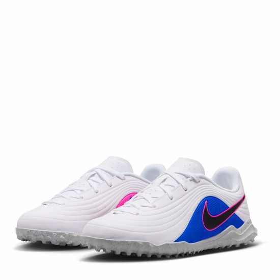 Nike Tiempo Club Junior Astro Turf Football Boots Blue/Wht/Pink 