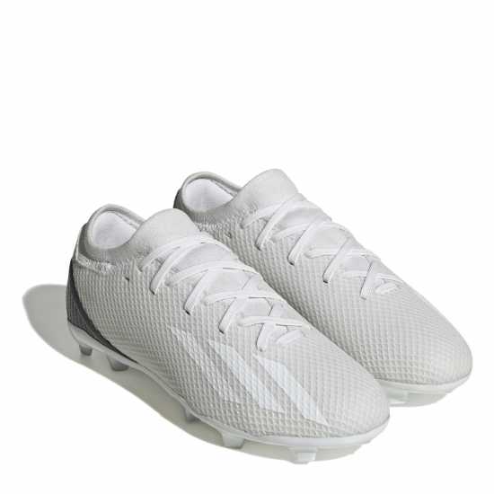 Adidas X .3 Junior Fg Football Boots White/White Футболни стоножки